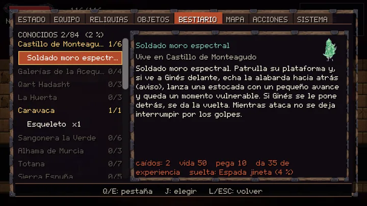 Murciavania · El bestiario